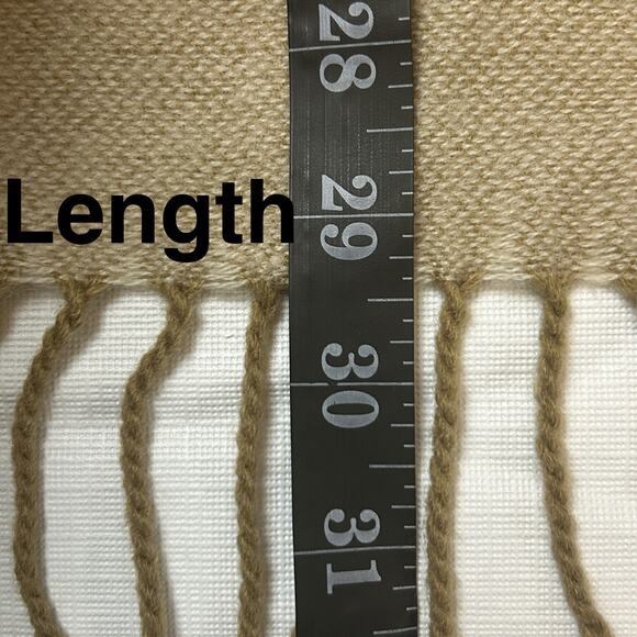 Free People Desert Dream Tan Striped Cowl Neck Poncho Southwestern Boho OS - Picture 6 of 7